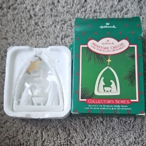 Hallmark Porcelain Creche Ornament with Gold Star